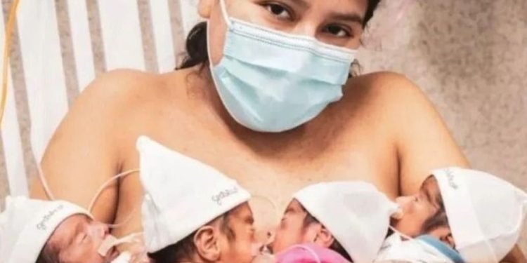 Conmovedora historia: viajó de Salta a Buenos Aires para tener a sus cuatrillizos