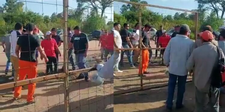 Escándalo en Salta: obreros hicieron paro y fueron a apretarlos con armas